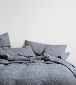 Cultiver | Linen Fitted Sheet | Indigo