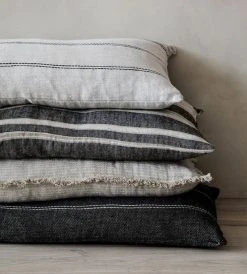 Homewares Cultiver | Mira Linen Cushion | Enzo Wide Stripe