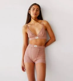 Dear Dylan | Ribbed Bralette | Cameo Brown