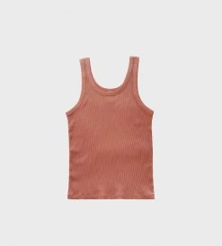 Dear Dylan | Ribbed Tank | Cameo Brown