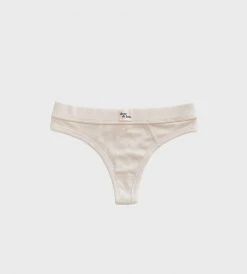 Intimates Dear Dylan | Ribbed Thong | French Vanilla