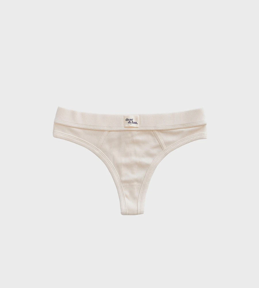 Intimates Dear Dylan | Ribbed Thong | French Vanilla