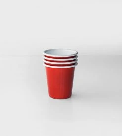 Falcon Enamelware Deluxe Enamel Tumbler | Red & White