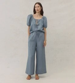 Des Sen | Chateau Pants | Dusty Blue Fashion + Beauty