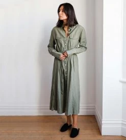 Des Sen | Kei Shirt Dress | Khaki