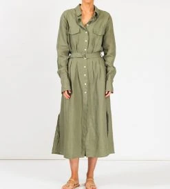 Des Sen | Kei Shirt Dress | Khaki