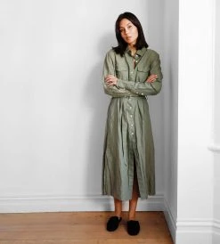 Des Sen | Kei Shirt Dress | Khaki