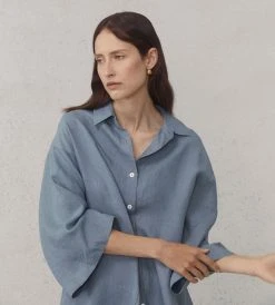 Fashion + Beauty Des Sen | Maman Recline Dress | Dusty Blue