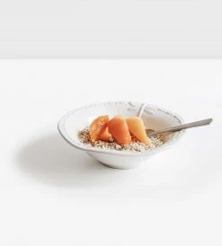 Father Rabbit Living Homewares Dragonfly Stoneware | White Cereal Bowl