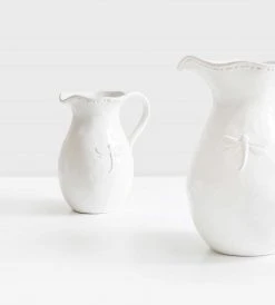 Father Rabbit Living Homewares Dragonfly Stoneware | White Jug