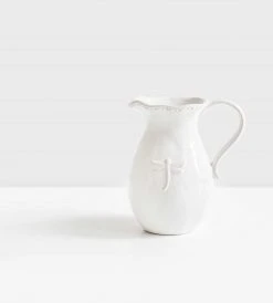 Father Rabbit Living Homewares Dragonfly Stoneware | White Jug