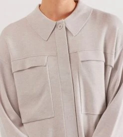 Fashion + Beauty Elka Collective | Harriet Knit Shirt | Pumice