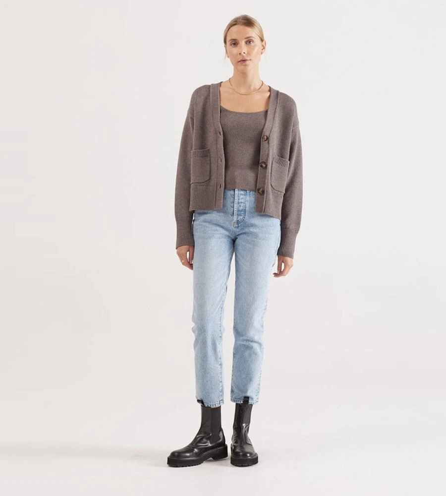 Elka Collective | Lois Knit Cardi | Cocoa