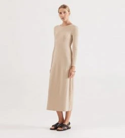 Elka Collective | Lyn Knit Dress | Biscuit