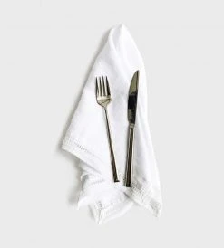 Father Rabbit Living Emmeline Lace Napkin | White Homewares