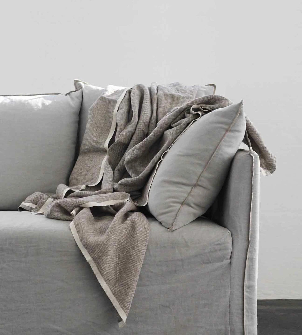 Homewares Fog Linen | Blanket | Wash Waffle Grey