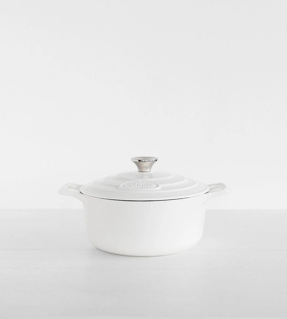 La Cuisine | Round Casserole Pot | White | 24cm Homewares