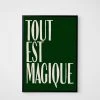 Hotel Magique | Green Tout Est Magique Unframed Print | A2