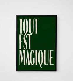 Hotel Magique | Green Tout Est Magique Unframed Print | A2