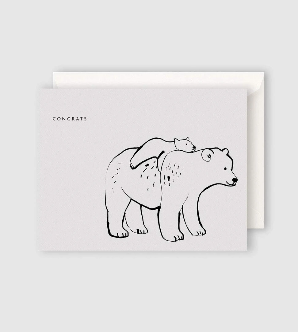 Father Rabbit Stationery | Congrats Mummy And Baby Card