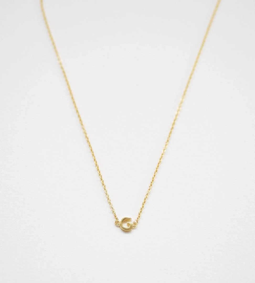Fashion + Beauty Sophie | Little Letter Necklace | Gold