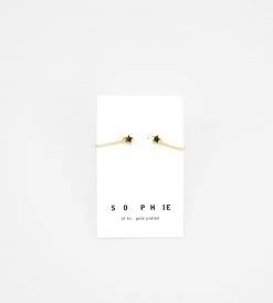 Sophie | Twinkle Chain Stud Earrings | Gold Fashion + Beauty