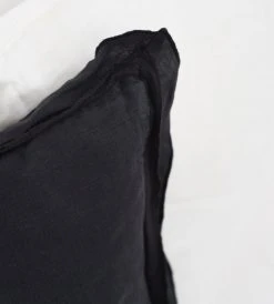 Papaya Homewares Kip Linen Cushion | Black