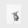 Father Rabbit Limited Father Rabbit | Baby Bunny Linen Tea Towel | Cream