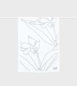 Father Rabbit Limited Father Rabbit | Blue Jasmine Tea Towel | Cream Homewares