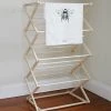 Father Rabbit Goods Father Rabbit | Wooden Clothes Drying Rack With Built In Top Rack