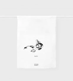 Father Rabbit Limited Father Rabbit | Garlic Linen Tea Towel | Cream