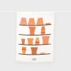 Father Rabbit Goods Homewares Father Rabbit | Tea Towel | Empty Pots On Shelves