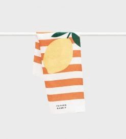 Father Rabbit Goods Father Rabbit | Tea Towel | Lemon Stripe
