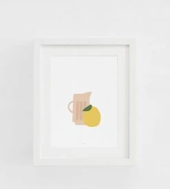 Father Rabbit Limited Father Rabbit | Jug With Lemon Print Homewares