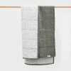 Father Rabbit Limited Father Rabbit | Quilted Blanket | Khaki & Pinstripe Homewares