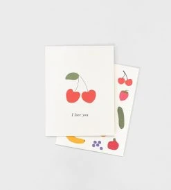 Gifting Father Rabbit Stationery | I Love You Cherries Card