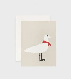 Gifting Father Rabbit Stationery | Seagull Red Scarf Card