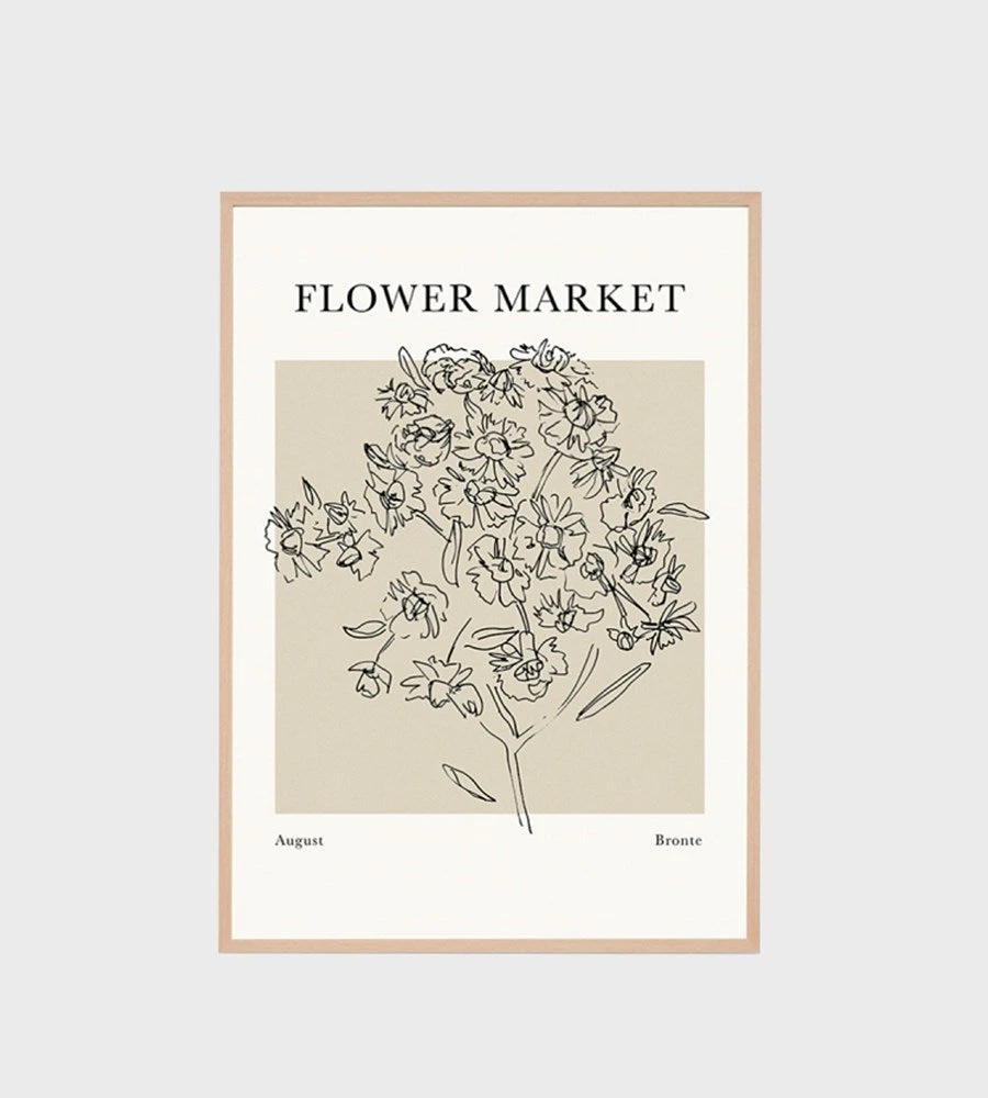 Warranbrooke Homewares Flower Market Winter Framed Print | Black