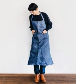 Fog Linen | Aterier Denim Apron | Blue Homewares