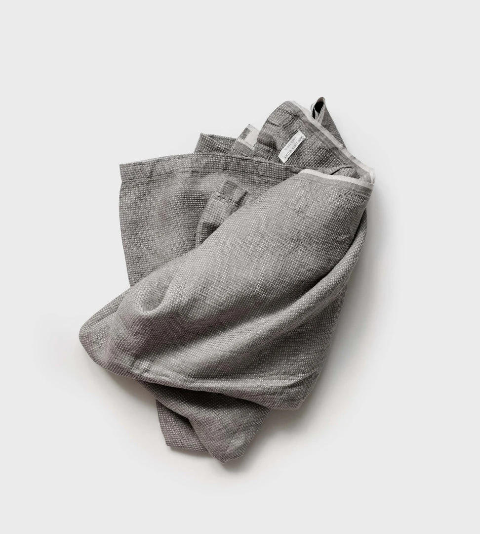 Homewares Fog Linen | Blanket | Wash Waffle Grey