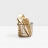 Fog Linen | Brass Basket Square