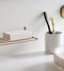 Fog Linen | Brass | Wire Shelf