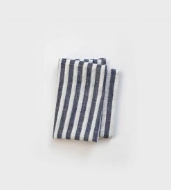 Homewares Fog Linen Tea Towel | White Blue Stripe