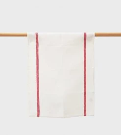 Fog Linen Tea Towel | White / Red Homewares
