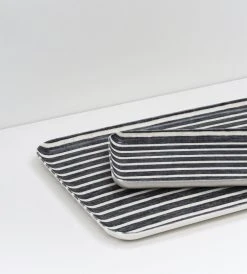 Fog Linen Tray | Jack Stripe | White & Dark Navy Stripe