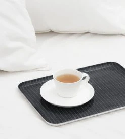 Homewares Fog Linen Tray | George Pin Stripe | Navy & White Pinstripe