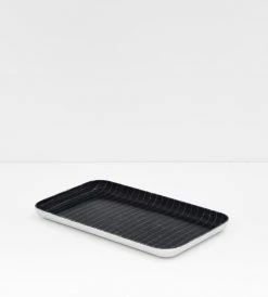 Homewares Fog Linen Tray | George Pin Stripe | Navy & White Pinstripe