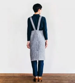 Fog Linen | Work Cross Apron | Herringbone Homewares