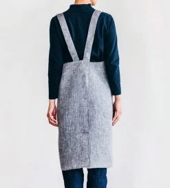 Fog Linen | Work Cross Apron | Herringbone Homewares
