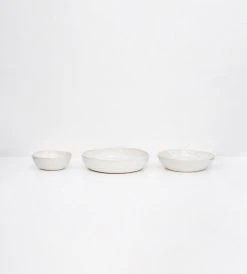 Father Rabbit Dining Homewares Franco Rustic White Bowl